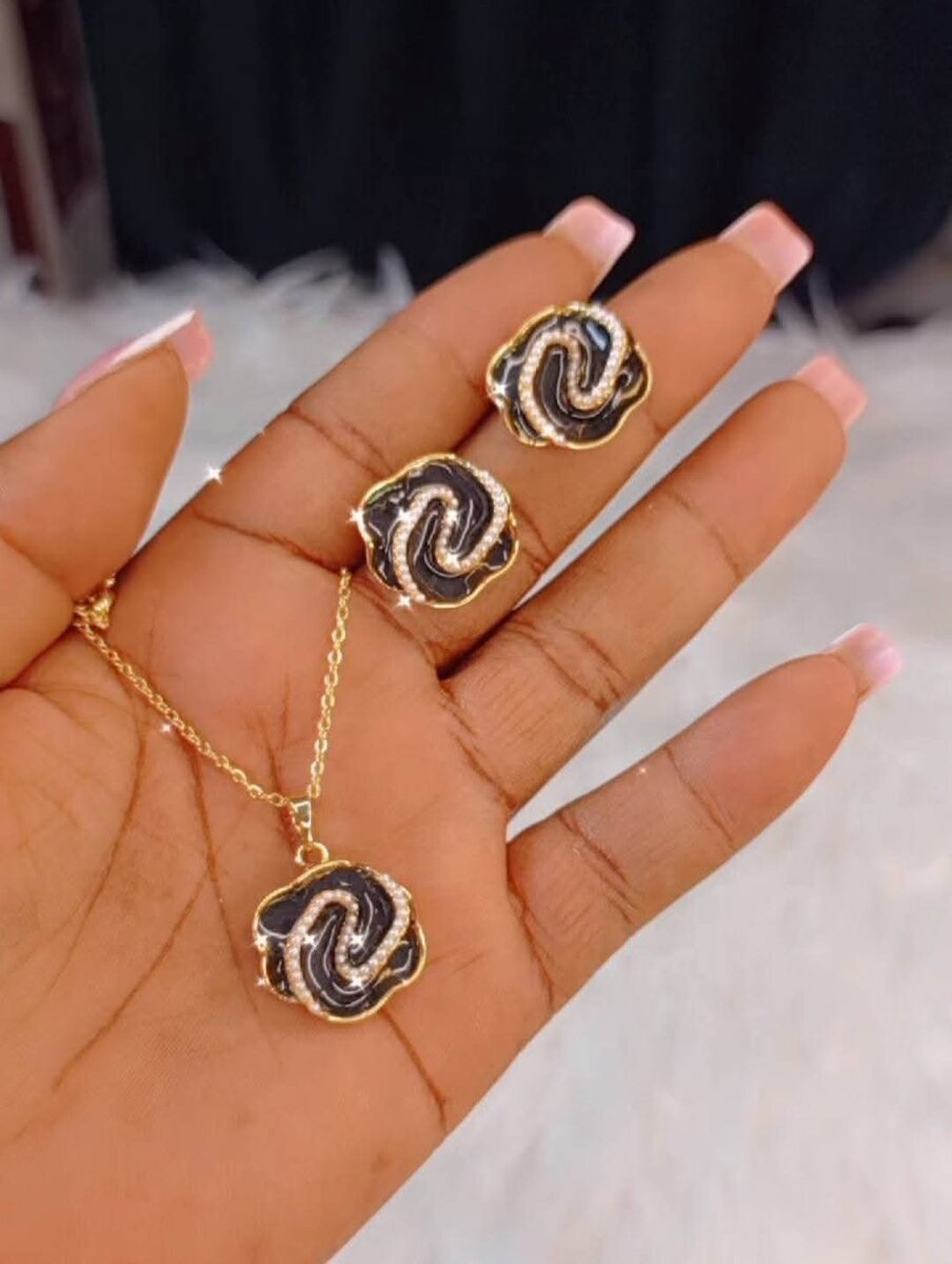 Ensemble Bijoux Doré Élégant