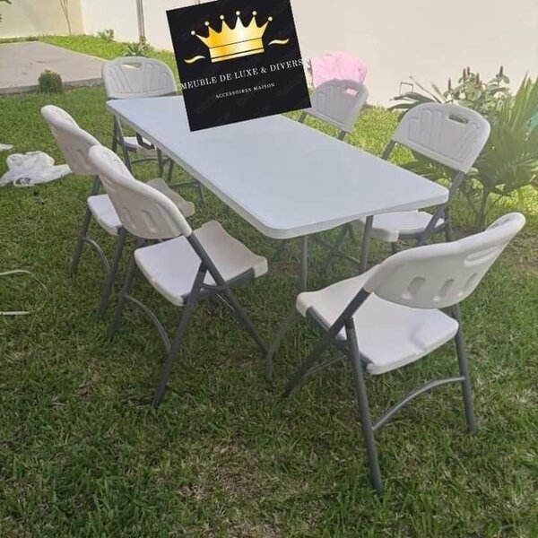 Table tréteaux ( 1m50) & 6 chaises