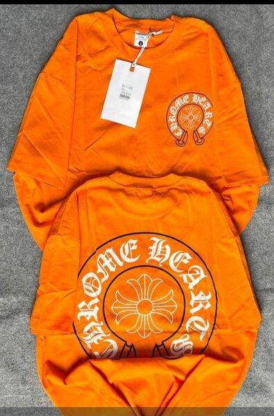 T-shirt orange unisexe tendance