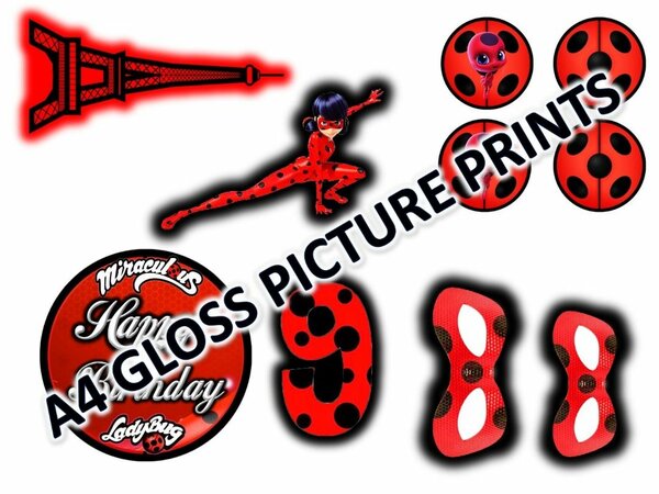 A4 Gloss paper Cake Toppers