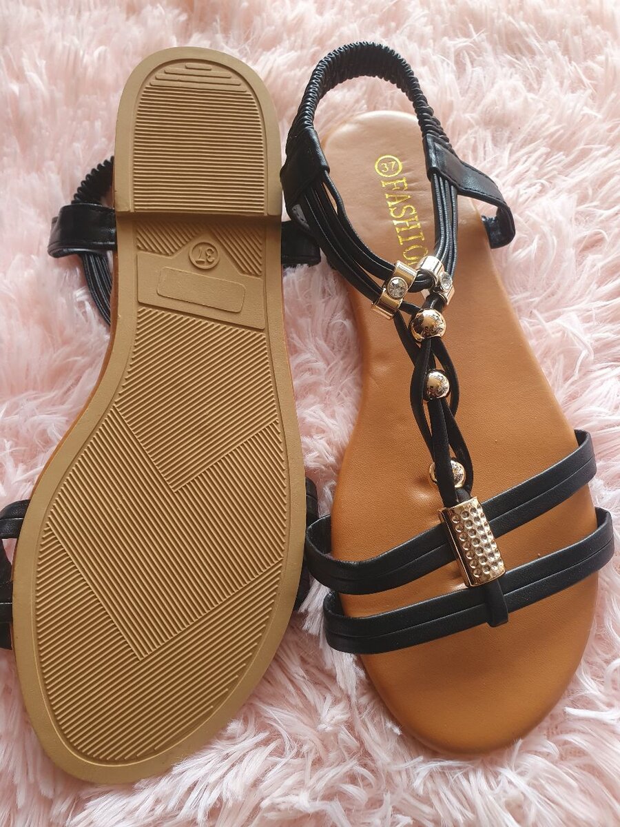 Sandales Noires Élégantes Femme