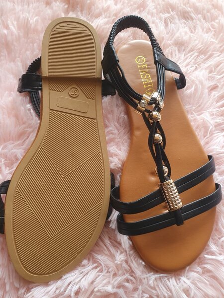 Sandales Noires Élégantes Femme