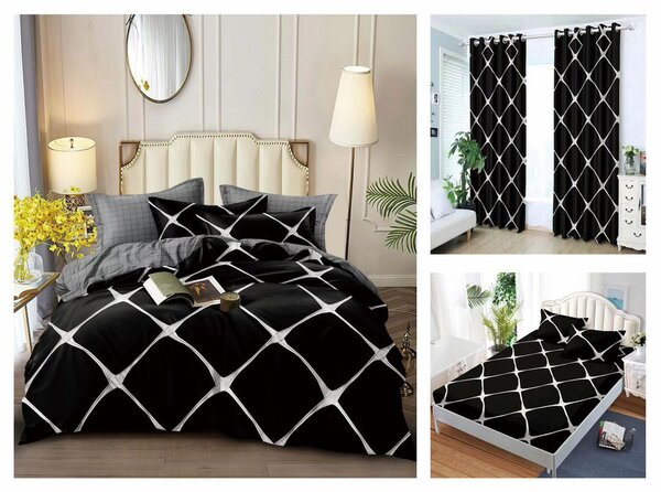 Bedsheet with matching curtains