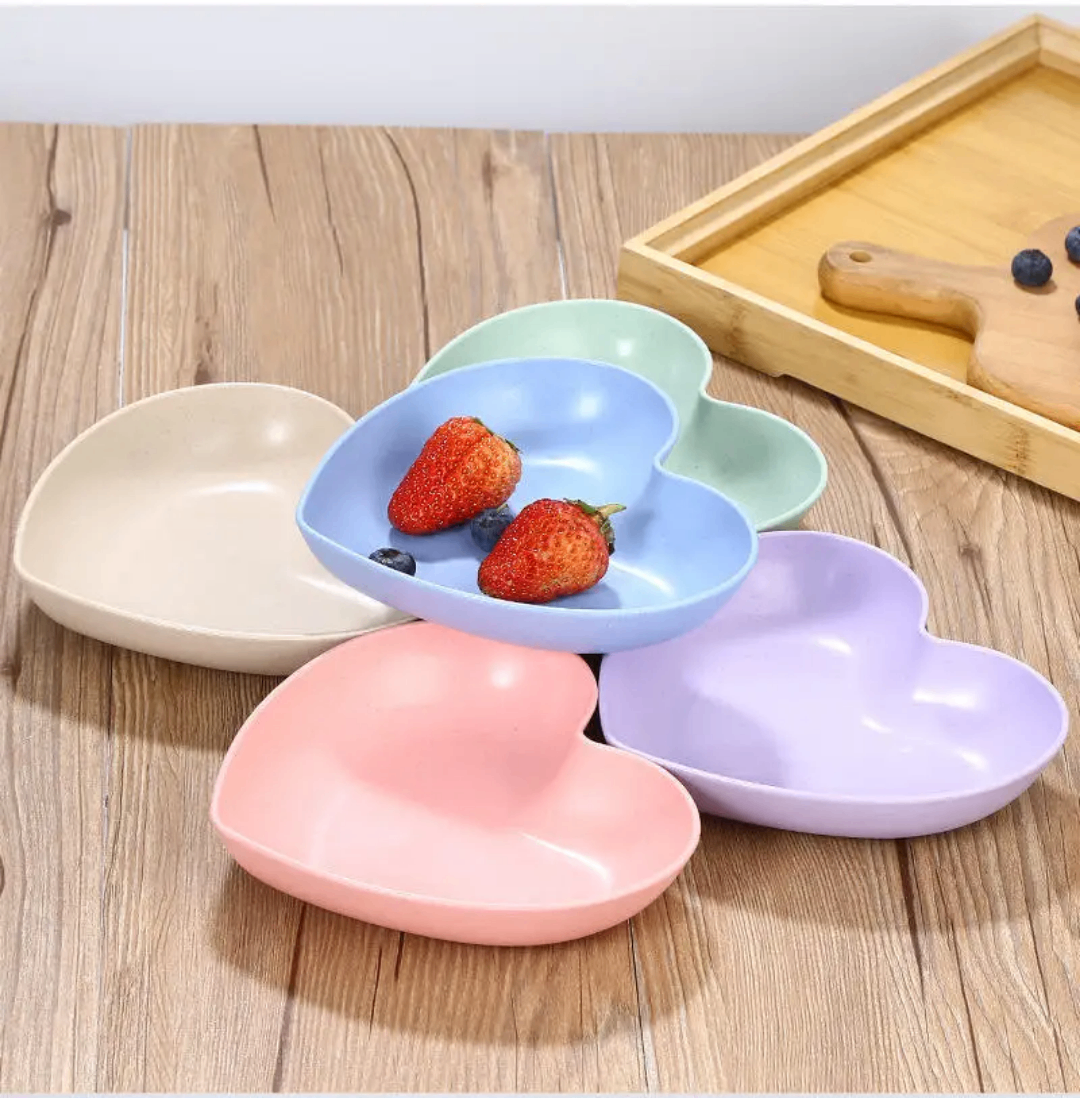 Assiettes en forme de coeur
