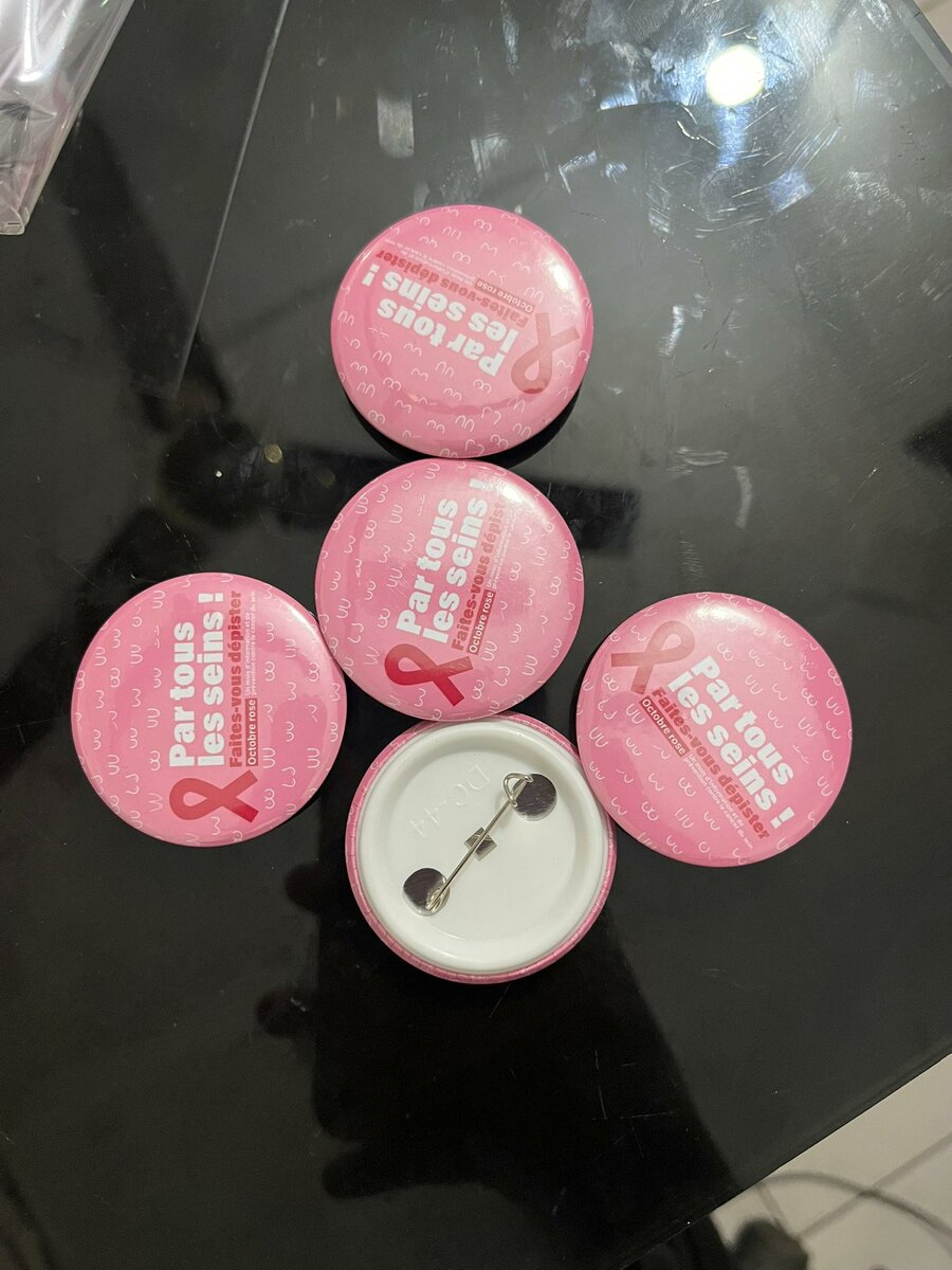 Badges Octobre Rose