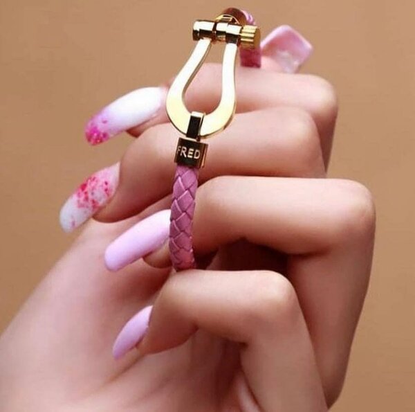 Bracelet en cuir tressé chic