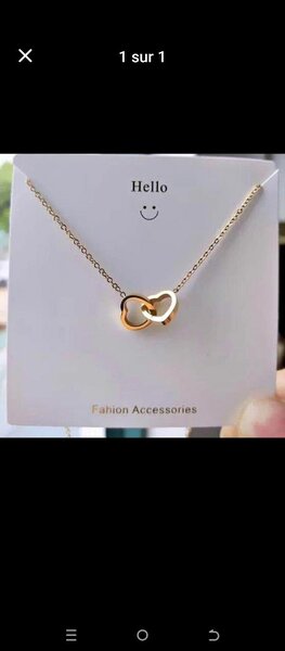 Collier Coeurs Entrelacés