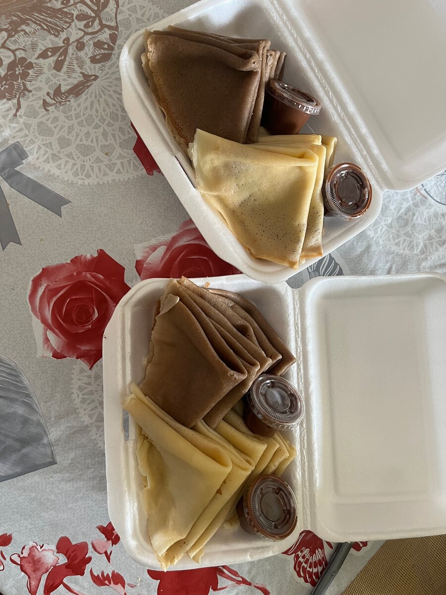 Crêpe sucrée vanille/chocolat