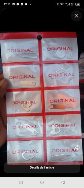 Outils d'éjection de carte SIM