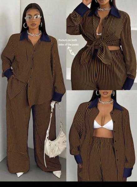 Ensemble à rayures chic