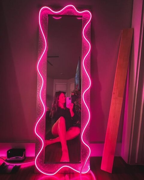 Neon LED Mirror Decor