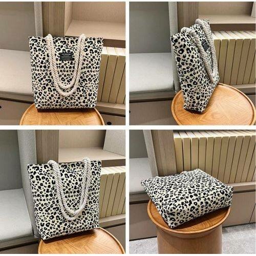 Sac fourre-tout imprimé léopard