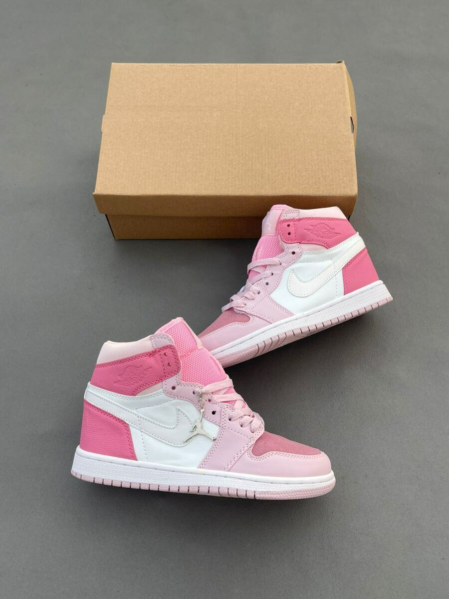 Baskets montantes rose iconic