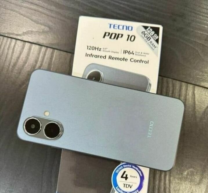 Tecno Pop 10 Smartphone 128Go RAM 6Go