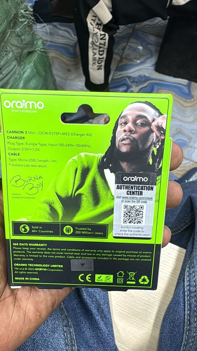 Chargeur oraïmo Micro-USB