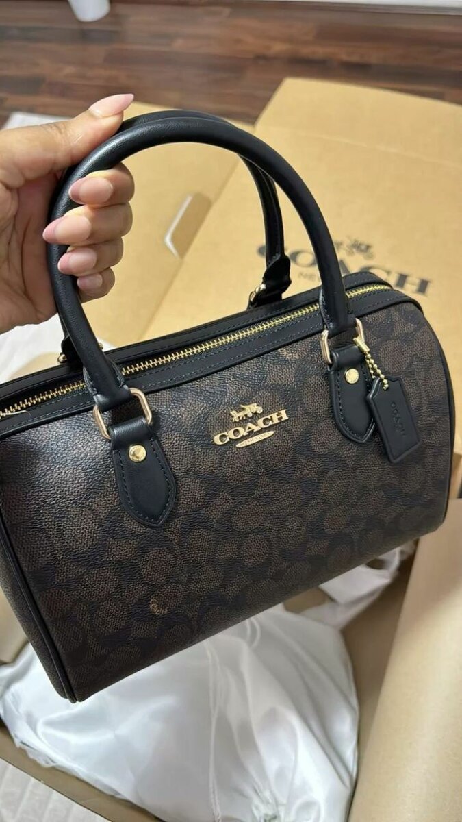 Sac à main COACH en cuir noir