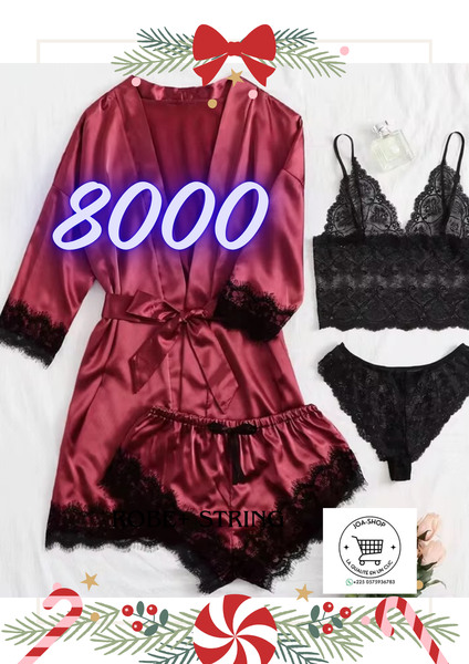 Ensemble Lingerie Satin Dentelle