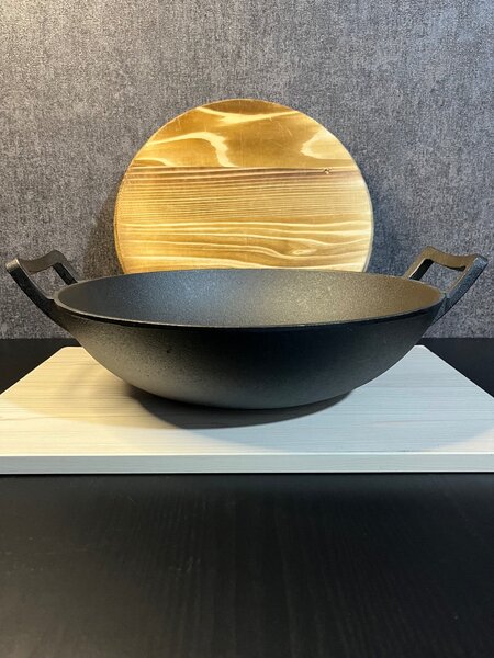 Вок из чугуна 36см, 6 литров