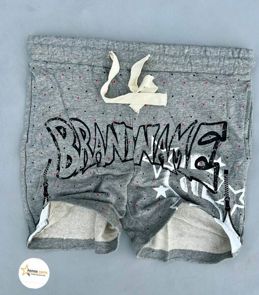 Shorts en coton style graffiti