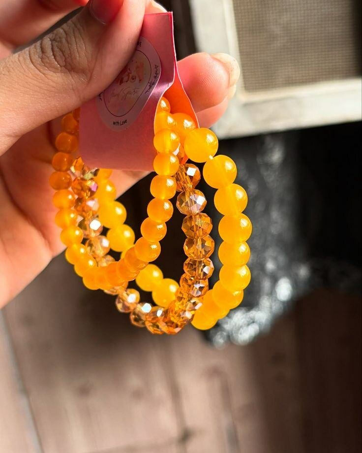 Bracelets Perles Élastiques Couleurs Vives