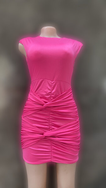 Robe moulante rose