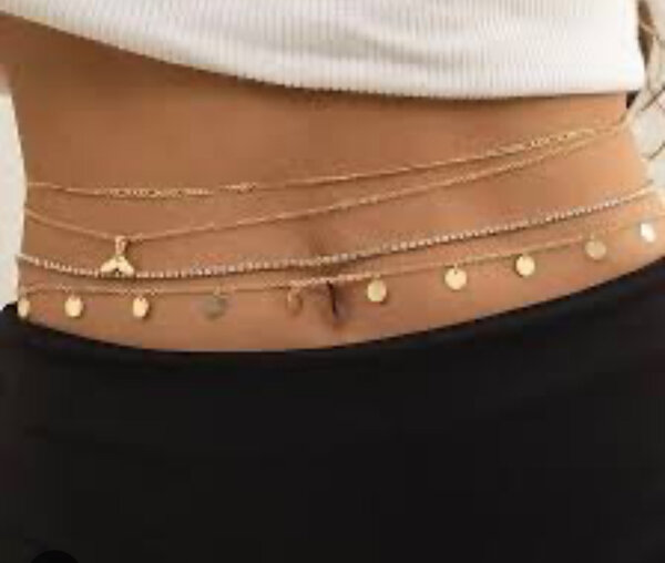 Chaîne de taille dorée élégante