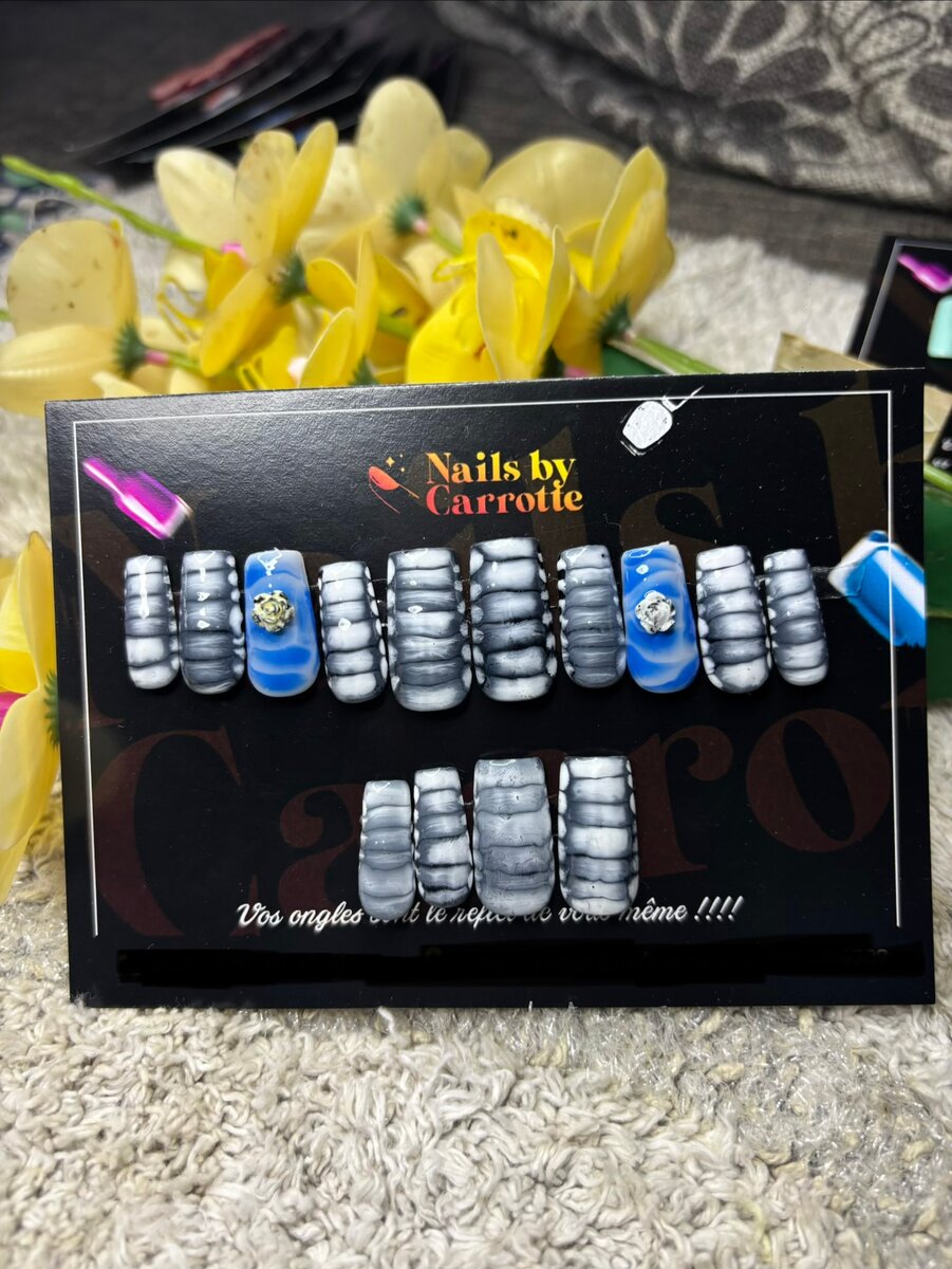 Ongles Press-On Chromés