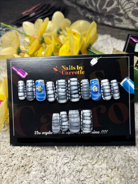 Ongles Press-On Chromés