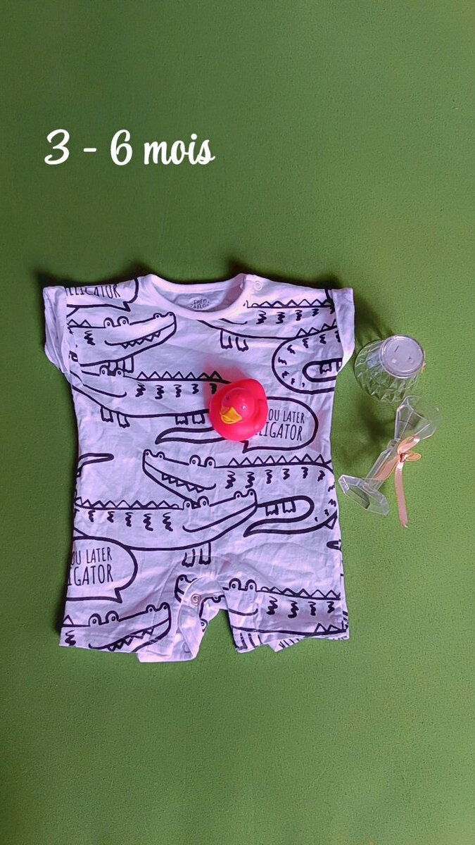 Pyjama Bébé Alligator 3-6 Mois