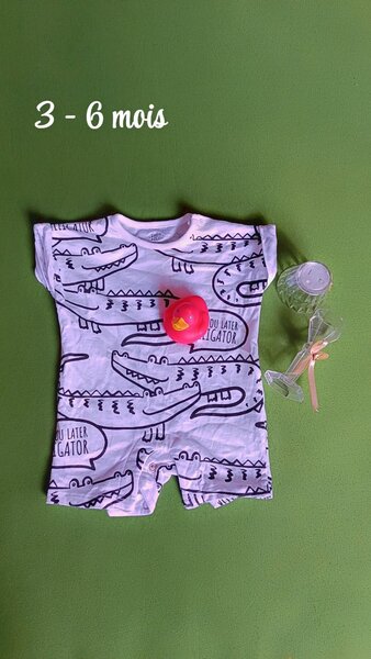 Pyjama Bébé Alligator 3-6 Mois