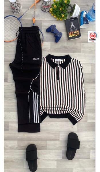 Ensemble de loisirs rayé élégant