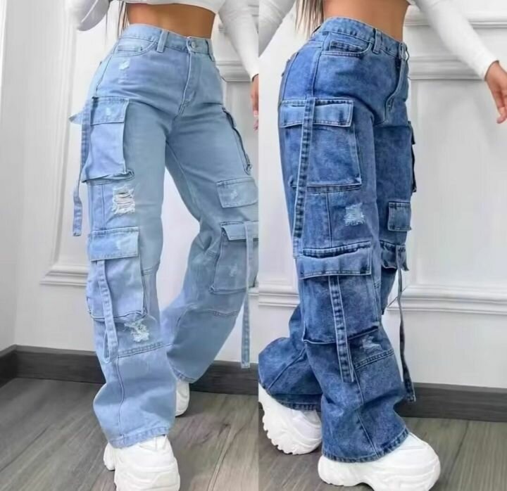 Jeans cargo femme tendance