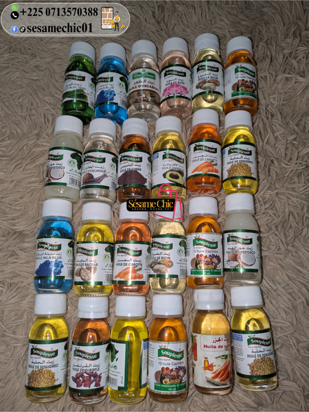 Huiles végétales de soin naturel