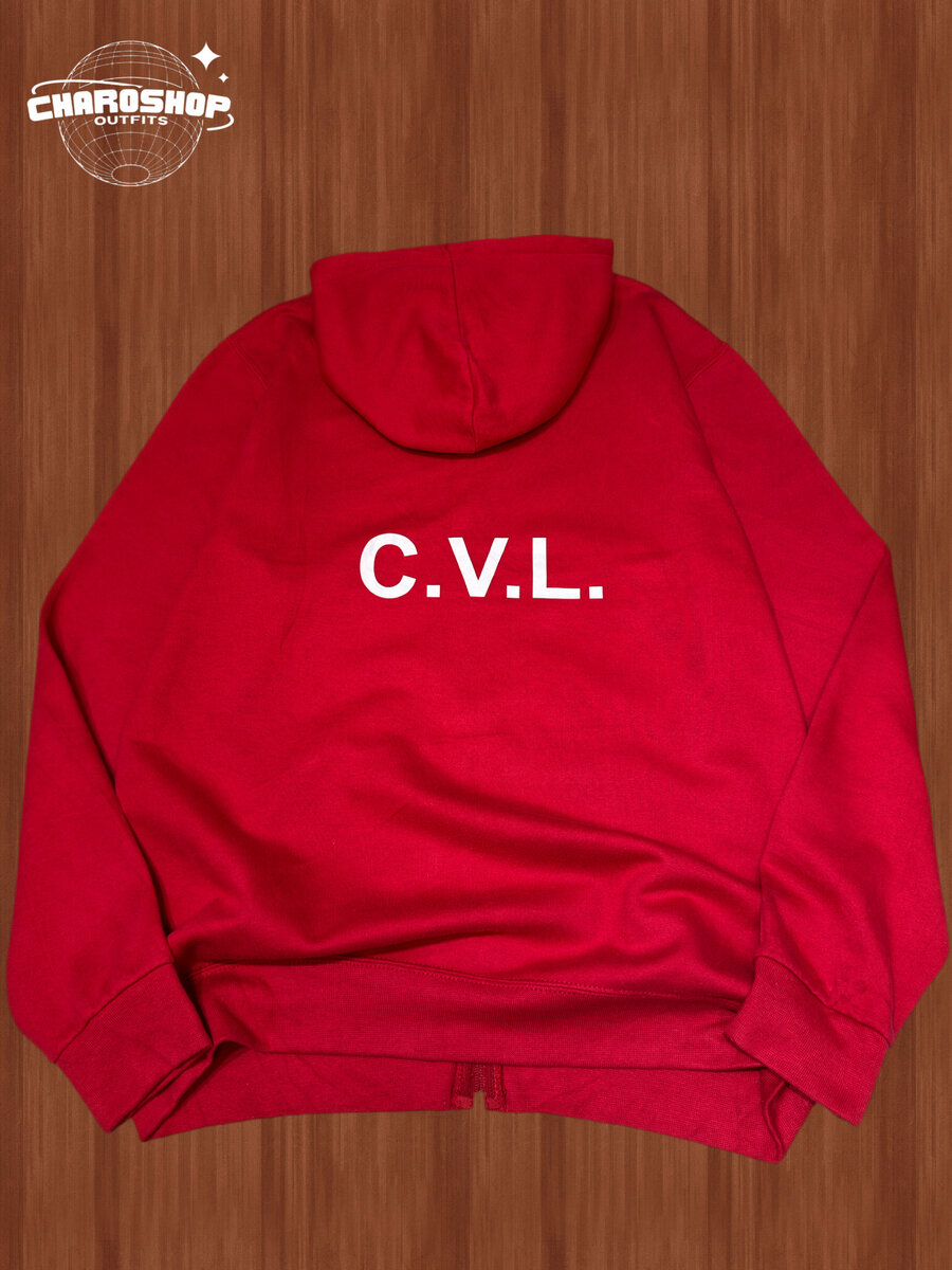 Sweat à Capuche Rouge Zippé