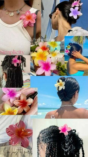 Pinces à cheveux fleurs colorées