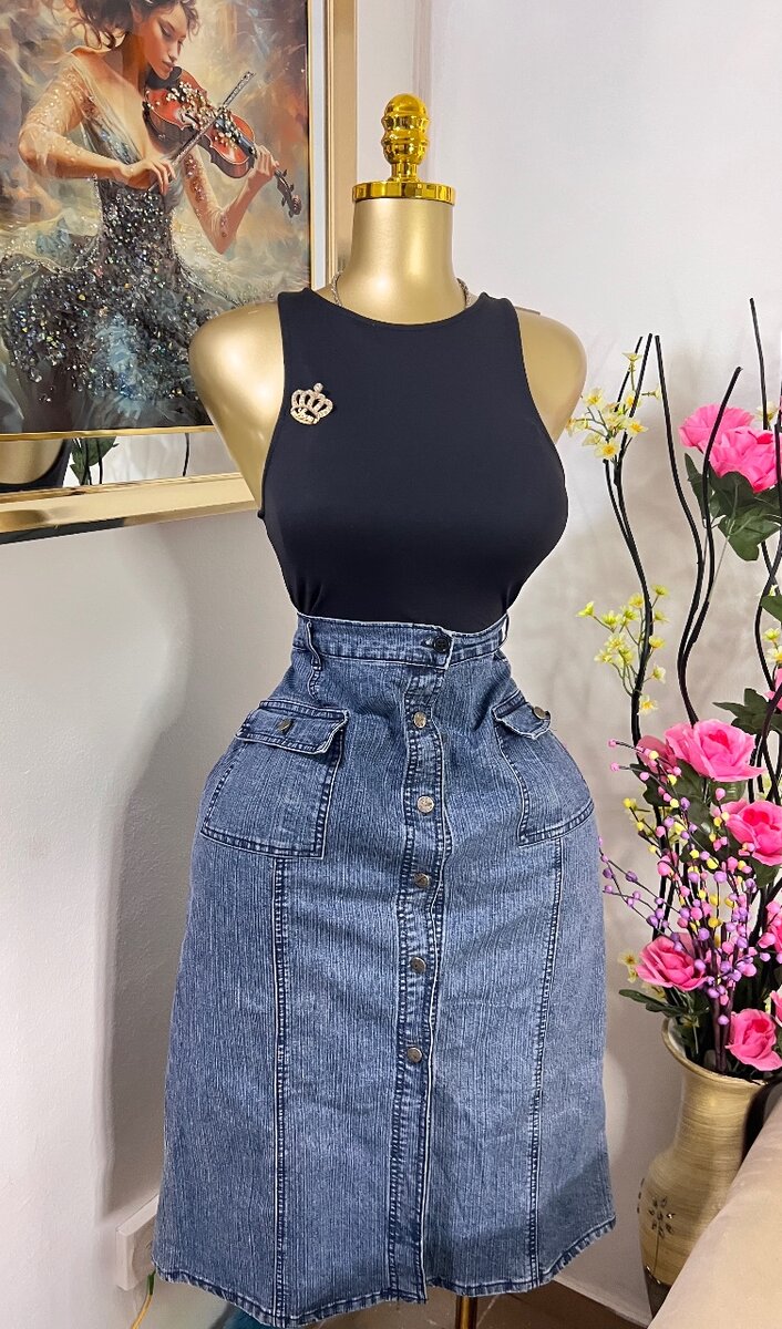 Jupe en jean élégante 4xl/54