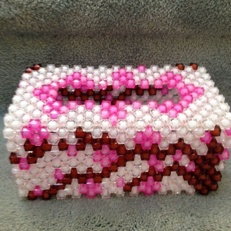 Boîte à Mouchoirs Perles Créative