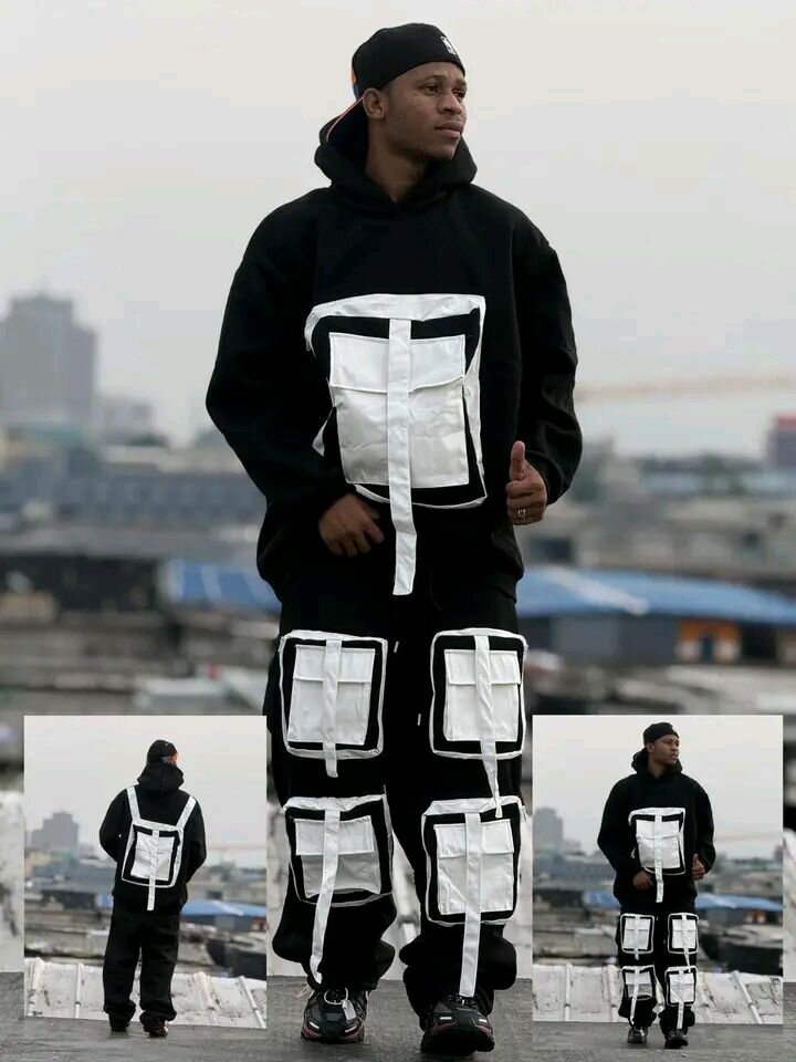 Combinaison cargo à capuche pour homme