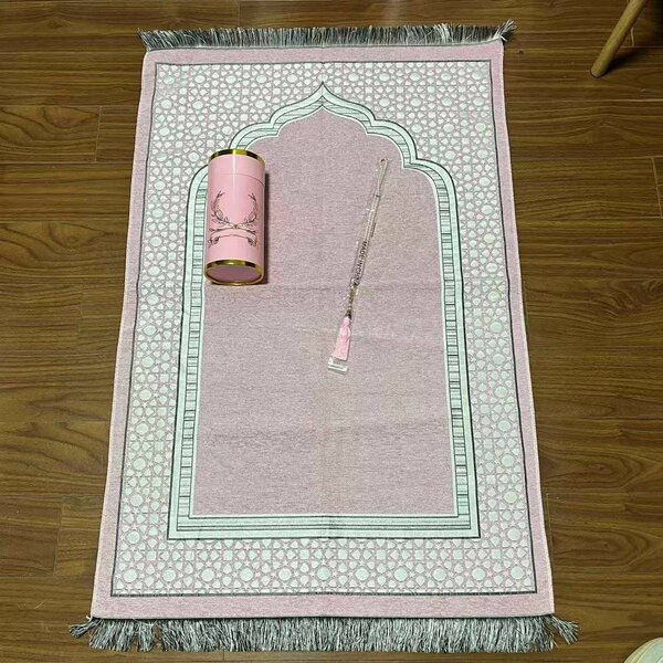 Tapis de prière rose élégant