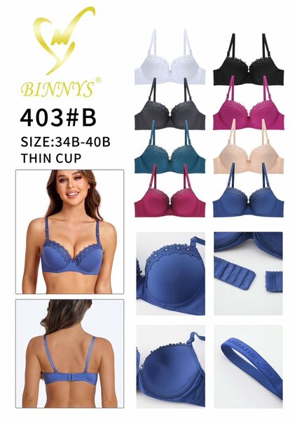 Soutien-gorge mince taille 34B-46D