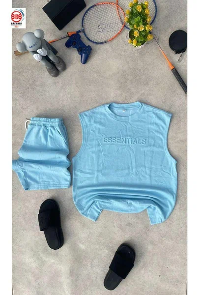 Ensemble de sport bleu pour hommes