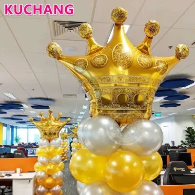 Big Size Golden Crown Helium For Birthday, Baby Shower, Bridal Shower - Crown Foil Balloons For DIY First Birthday Party Arrangement Balloon Home Decor