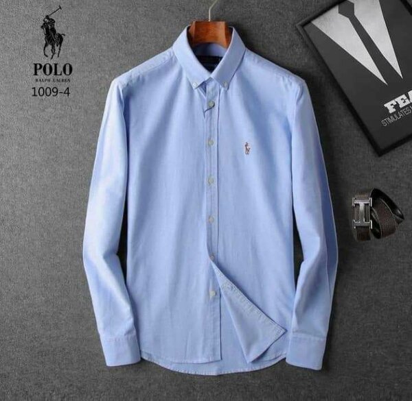 *Oxford Long Sleeves POLO Shirt