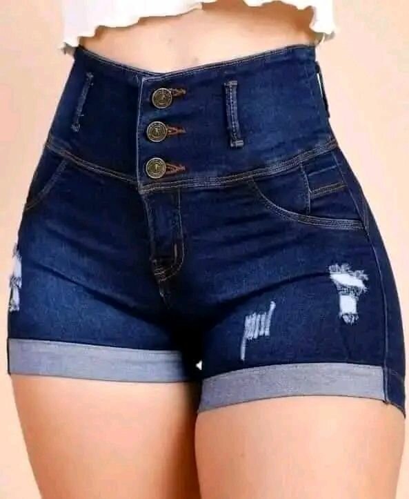 Shorts en jean taille haute
