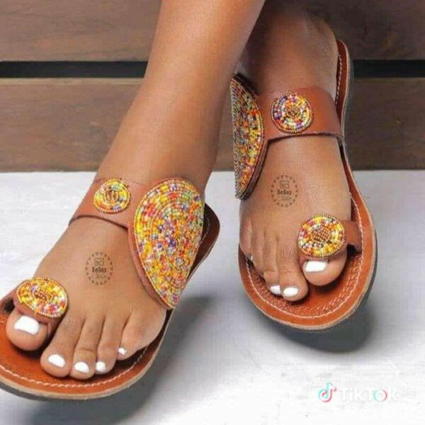 Beaded footwear