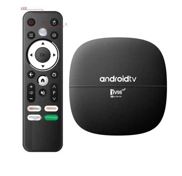 Box Android TV 4K avec Télécommande