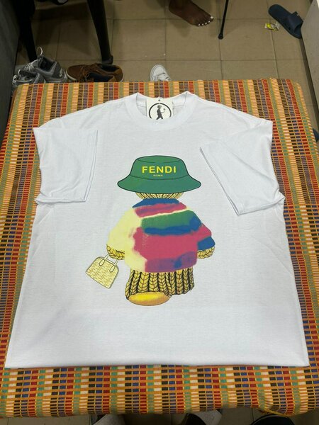 T-shirt blanc graphique Fendi
