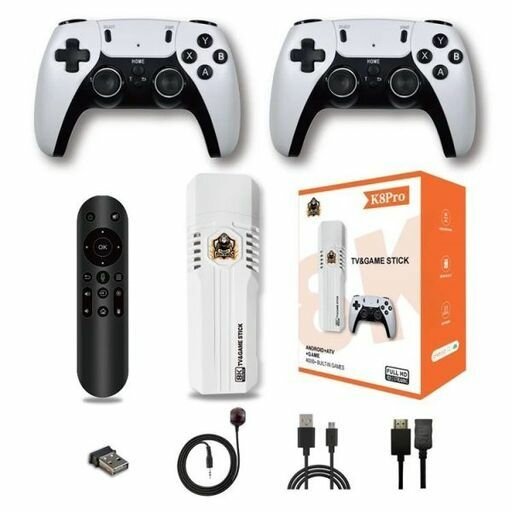 Flick Game & TV Stick (2 wireless Controllers & Remote)
