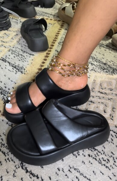 Sandales noires confortables