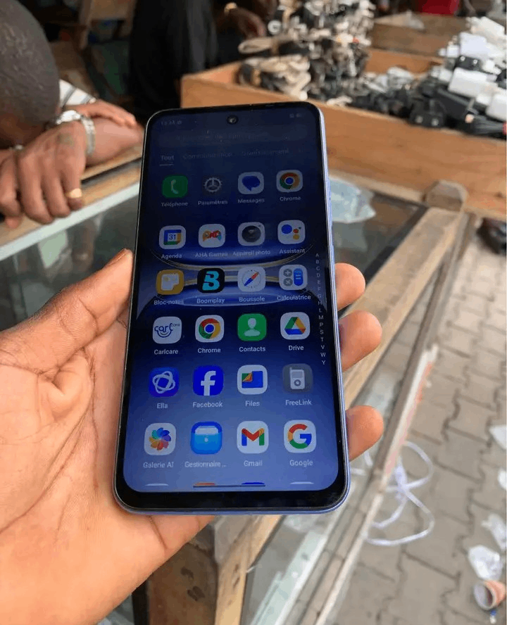 Smartphone bleu haute performance